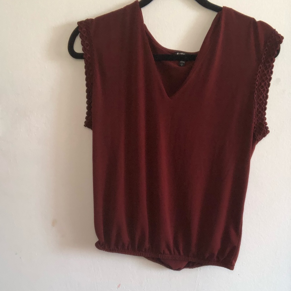 Stretchy Burgundy Blouse